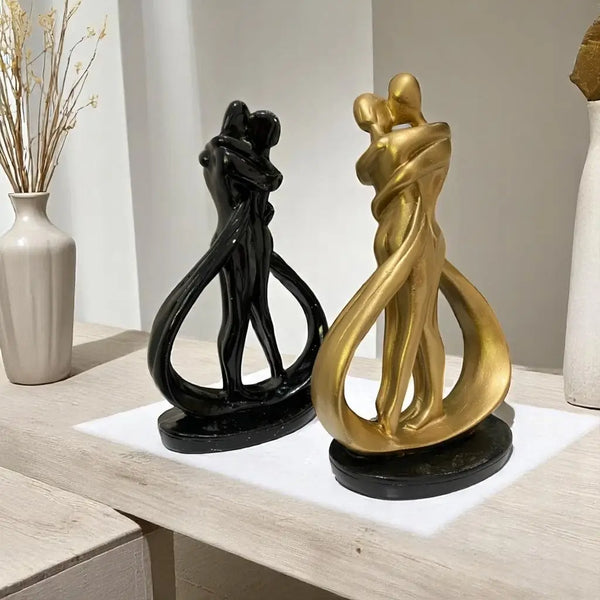 Escultura Decorativa Casal Dançando Gesso Cerâmico